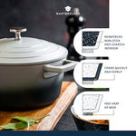 MasterClass Cast Aluminium Casserole Dish, Grey Ombre, 24cm/4Litre, Gift Boxed